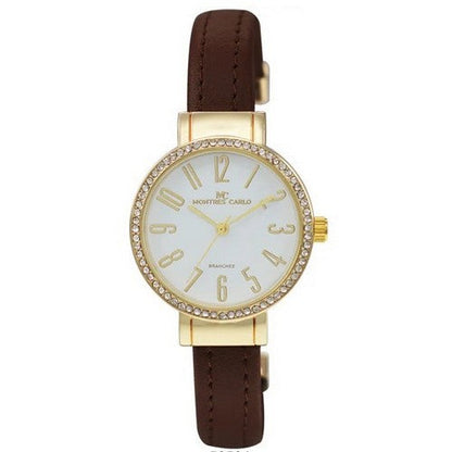 52504 Leather Cuff Watch in Brown