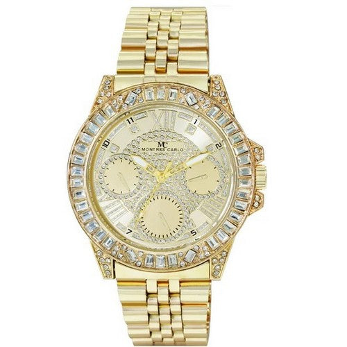 5515 Montres Carlo Stainless Steel Relic Watch in Gold & Pearl