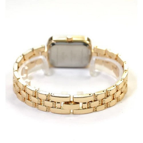 Montres Carlo Rhinestone Bracelet Watch in Gold