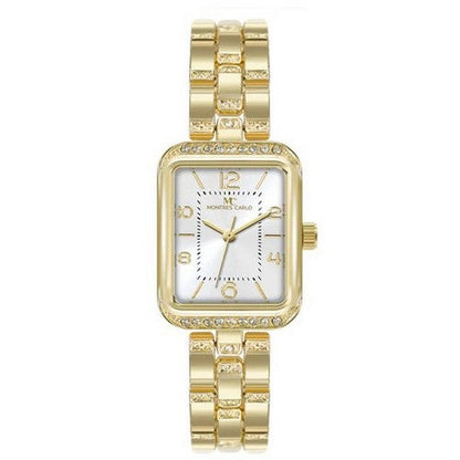 5680 Montres Carlo Rhinestone Bracelet Watch in Gold