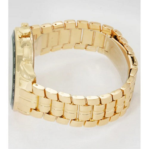 Montres Carlo Metal Band Watch in Gold/Black