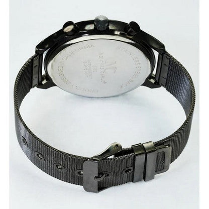 Montres Carlo Mesh Band Watch in Black