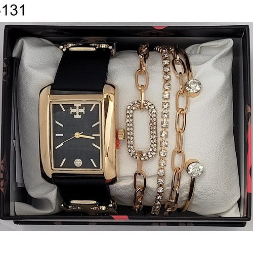 55131 Montres Carlo Birch Watch Multi Bracelet Set