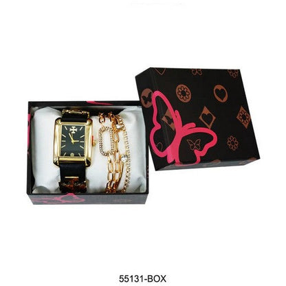 Montres Carlo Birch Watch Multi Bracelet Set