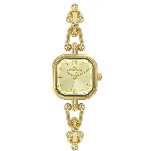 5697 Montres Carlo Horsebit Bracelet Watch in Gold