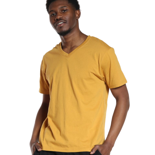 C&A V Neck T-Shirt Mustard