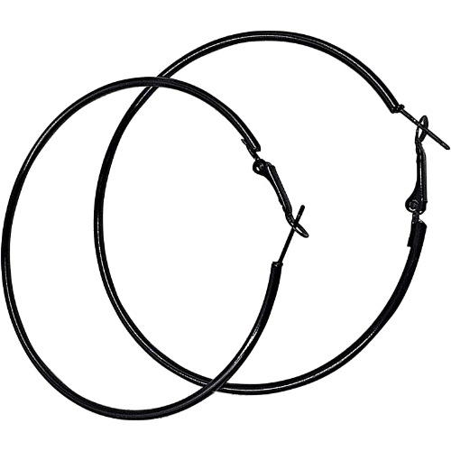 Hoop Earrings Black