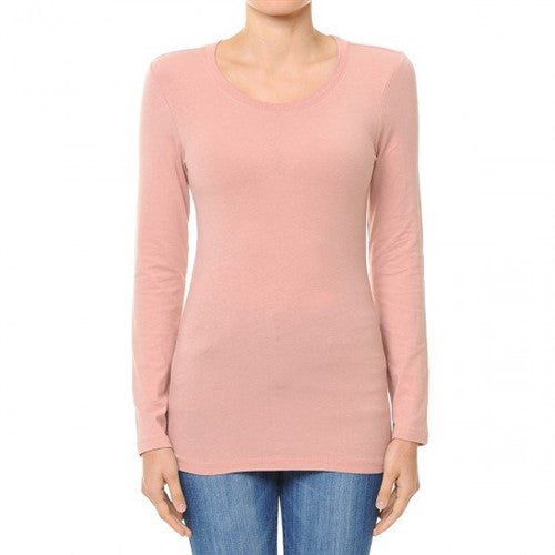 62800 Crew Neck Long Sleeve T-Shirt Mauve