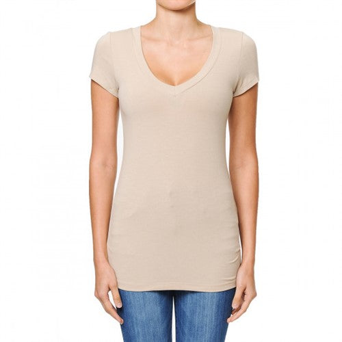 65000 V-Neck Short Sleeve T-Shirt Desert