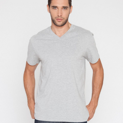 C&A V Neck T-Shirt Grey