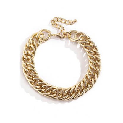 Chunky Link Anklet in Gold
