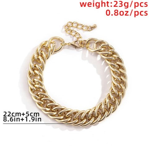 Chunky Link Anklet Gold