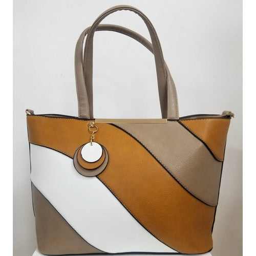 F1014 Swirl Handbag Taupe