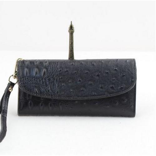 Ostrich Skin Purse Black