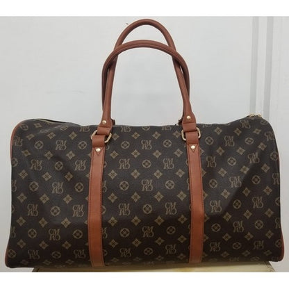 Monogram Print Print Weekend Bag Brown