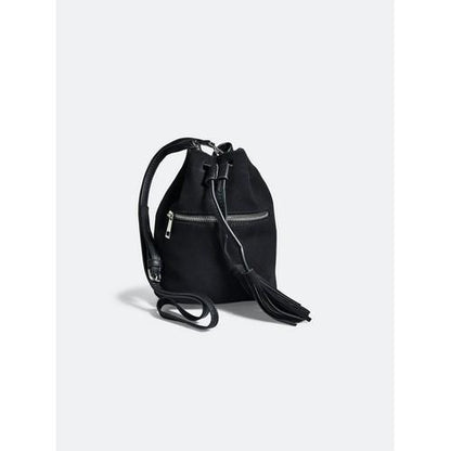 Bik Bok Tassel Cross Body Bucket Bag Black