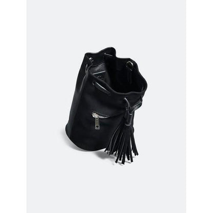 Bik Bok Tassel Cross Body Bucket Bag Black