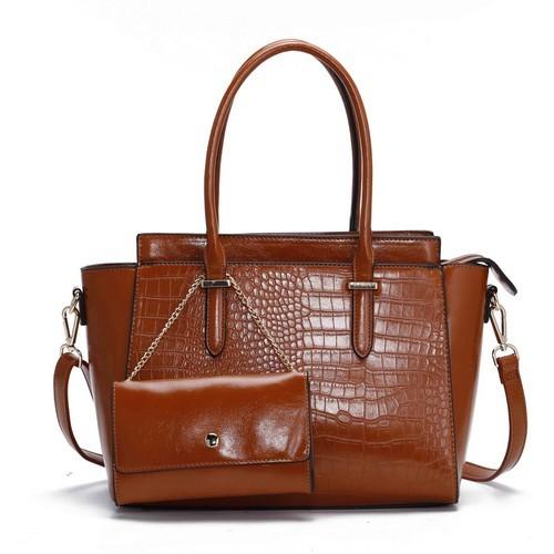 T2875 BR Fashion Handbag Set Brown