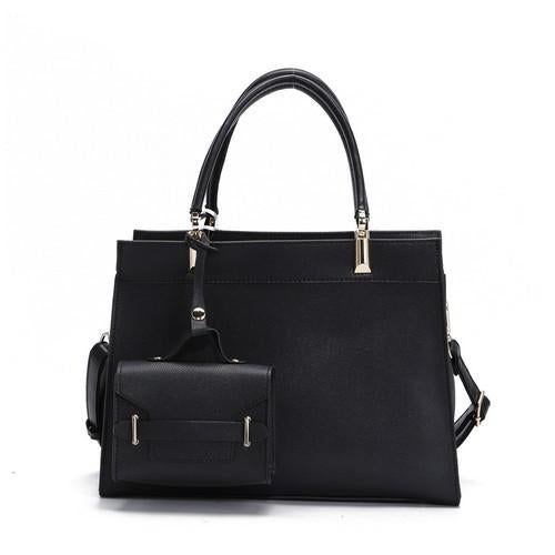 L1676 BK Graceful Handbag Set of 2 Black