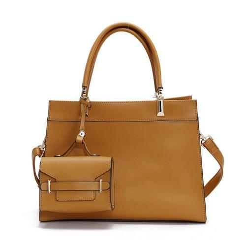 L1676 BR Graceful Handbag Set of 2 Brown