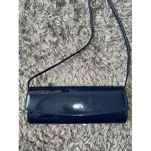 Dorothy Perkins Patent Clutch Navy