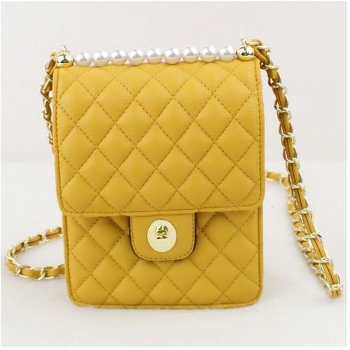 71374#YELLOW Small Shoulder Ladies Bags Yellow