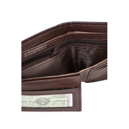 Monogram Print Print Bi-Fold Wallet Brown