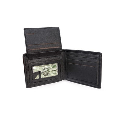 Monogram Print Print Bi-Fold Wallet Grey