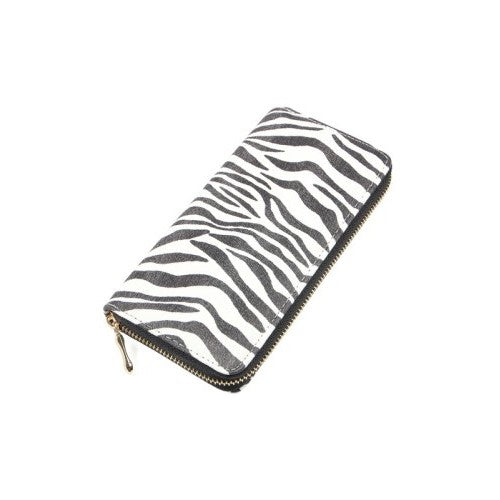 WT377X141 Zebra Single Zip Purse