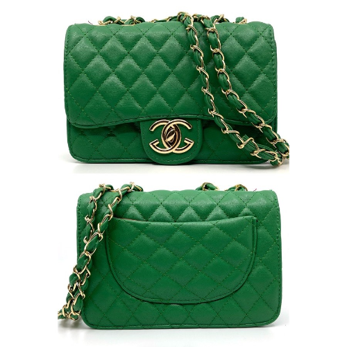 CG Quilted Chain Bag Forest Green