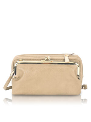 3690 APR Snap Purse Side Bag Apricot