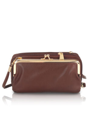 3690 CF Snap Purse Side Bag Tan