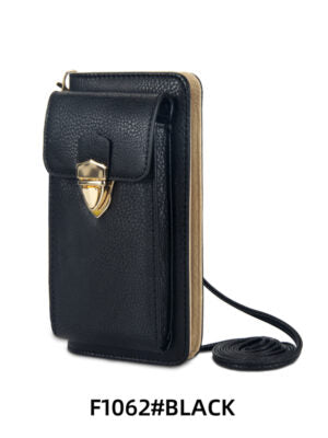 F1062 BK Phone Holder Purse Side Bag Black