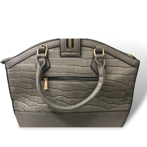 Croc Zip Detail Bag Grey