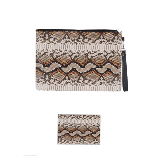 606-757 Flat Pouch Clutch Leopard