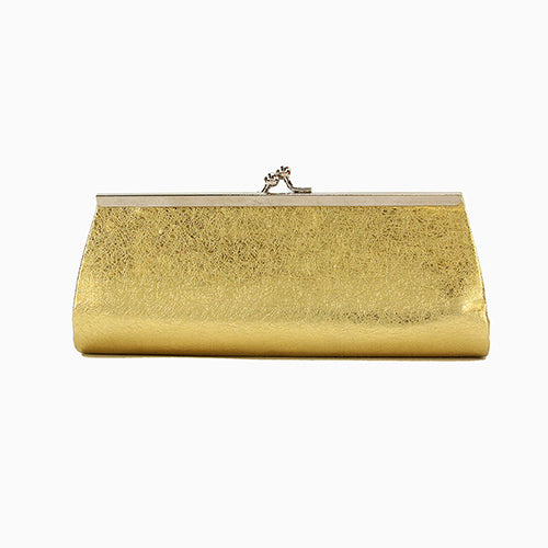 CP1849 Kiss Lock Glitter Clutch Side Bag Gold
