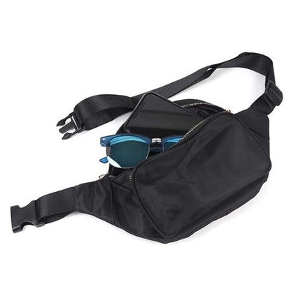 Double Zip Fanny Pack Black