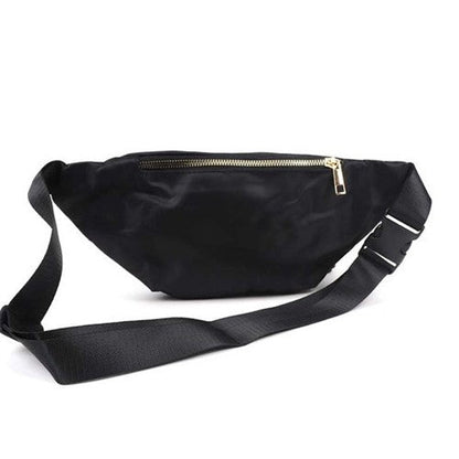 LFBG1311-1-C Double Zip Fanny Pack Black