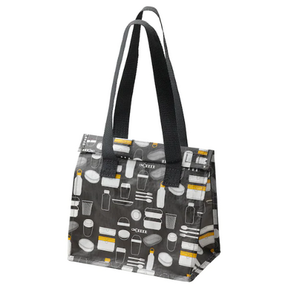 Ikea FLADDRIG Lunch Bag Patterned Grey