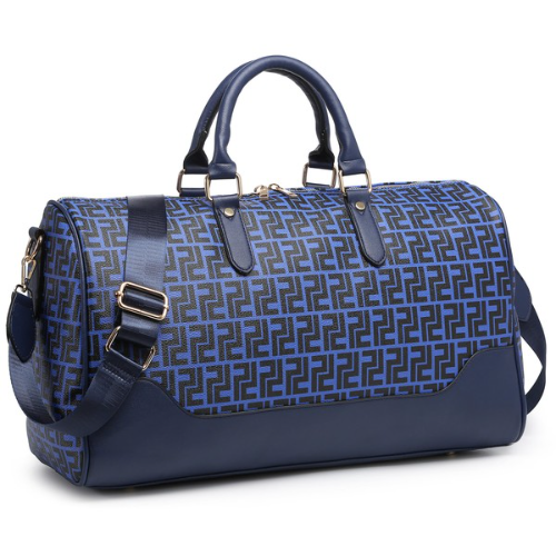 F Print Overnight Weekend Holdall Royal Blue