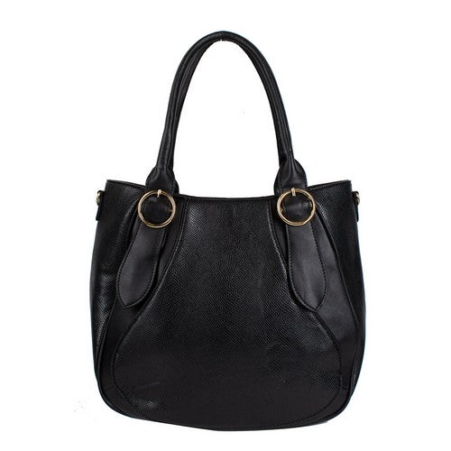 Ring Buckle Handbag Black