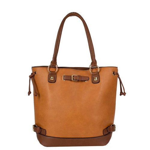 Buckle Detail Handbag Brown