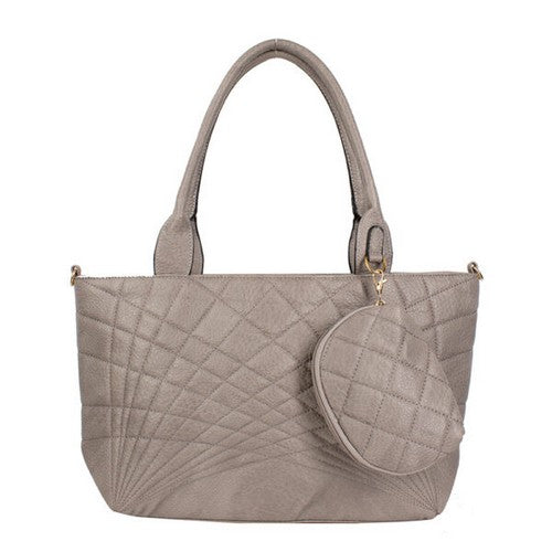 Pattern 2pc Handbag Set Grey