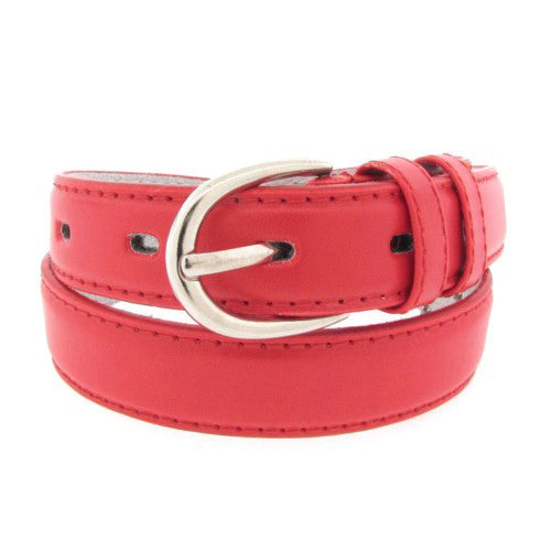Kids Leather Belt Red