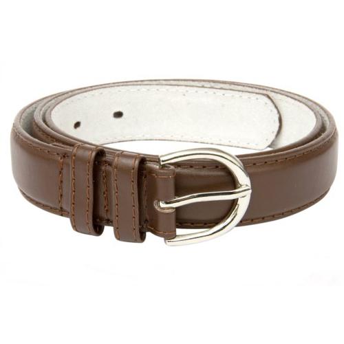 Plus Size Ladies Leather Belt Brown