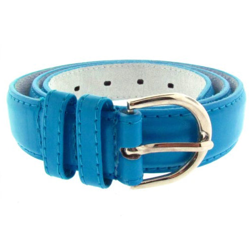 Ladies Leather Belt Blue