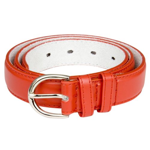 Plus Size Ladies Leather Belt Red