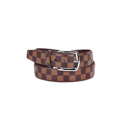 Monogram Print Print Belt Brown