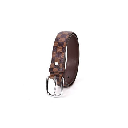 Monogram Print Print Belt Brown