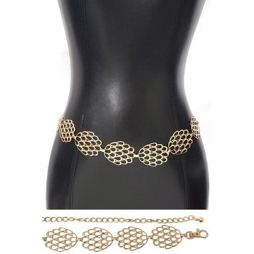 CB-211 Wings Chain Belt Gold